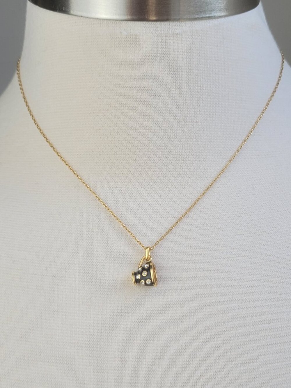Kate Spade Alice in Wonderland Mini Teacup Crystals Pendant Gold-Tone Necklace